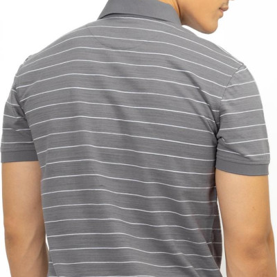 Áo Polo Nam Novelty NATMSLMCSR191236N - Xám Sọc Trắng