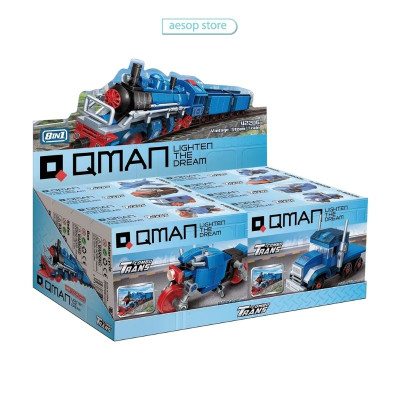 Hộp 8 bộ đồ chơi lắp ráp Mô hình Tàu hoả Qman 42206 ( 517 mảnh ghép)