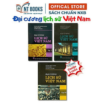 Sách - Combo Đại Cương Lịch Sử Việt Nam Tập 1 + Tập 2 + Tập 3 - HV