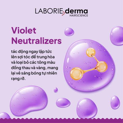 Dầu gội tím giúp làm sáng và đều màu tóc LABORIE derma Colored Shampoo - 250ml