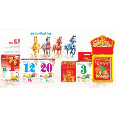 Lịch Bloc Cực Đại 2026 - Mã Đáo Thành Công - Sách Thời Đại STĐ-NST02