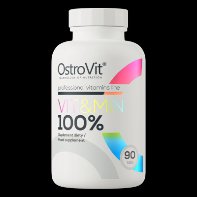 OstroVit VitaMin 100% (90 viên) Viên uống bổ sung Vitamin & Khoáng chất | Nhập khẩu Ba Lan