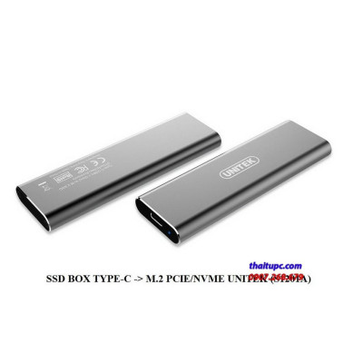 Hộp đựng ổ cứng SSD TYPE-C -> M.2 PCIE/NVME UNITEK S 1201 A - HÀNG CHÍNH HÃNG