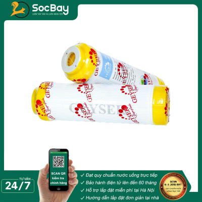 Combo 2 lõi lọc nước 12 dùng cho các dòng máy NANO và UF, Lõi PP.2IN1.GAC, Cation - Hàng Chính Hãng