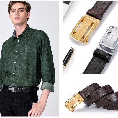 Ciartuar Dây Thắt Lưng Tự Động Cao Cấp BH158 - Da Bò Sang Trọng & Khóa Hợp Kim Bền Bỉ