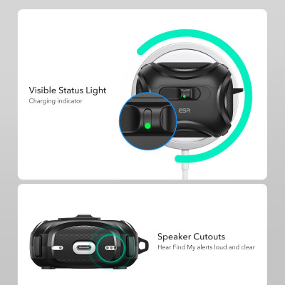 Bao Case cho Airpods Pro 3 (2025) ESR Cyber FlickLock Magnetic Case - Hàng chính hãng