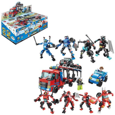 Bộ 8 Đồ Chơi Lắp Ráp Chiến Binh Tốc Độ Biến Hình 8 Trong 1 - Speed Warrior - Toys&Joys 8539 (886 Mảnh Ghép)