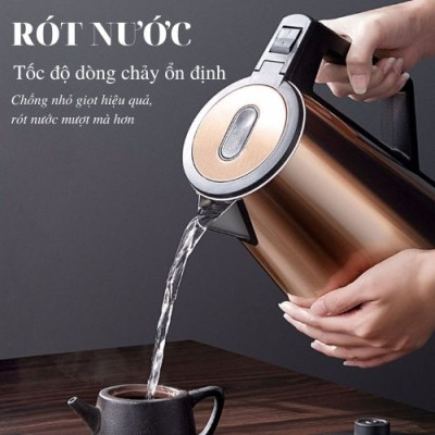 Ấm đun siêu tốc 2 lớp cách nhiệt Grelide D2017k ( 1.7L) hàng chính hãng- thân bình bằng thép không gỉ, lòng ruột đúc inox nguyên khối. 