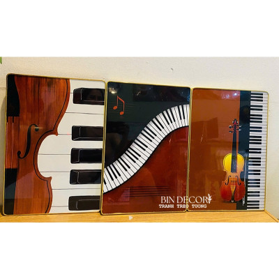 (ẢNH THẬT) Tranh treo tường âm nhạc 25 trang trí decor kèm đinh treo