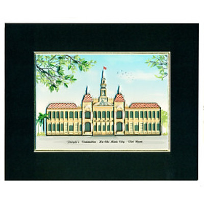 Tranh Giấy Xoắn Nghệ Thuật - Ủy Ban Nhân Dân Thành Phố - size 20x25cm