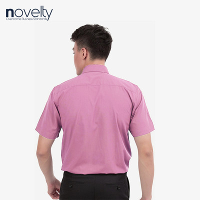 Áo sơ mi nam Slim fit ngắn tay hồng nhạt 171156N