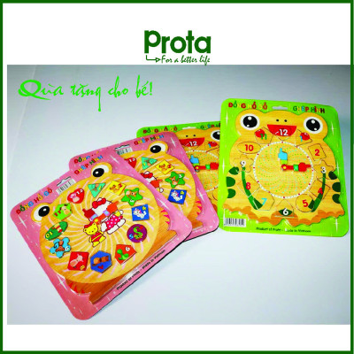 [CHÍNH HÃNG] Nhà banh, kiêm làm cũi kết cấu chân gỗ cao cấp Prota + tặng Đồng hồ ghép hình cao cấp