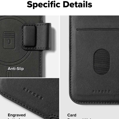 Ví từ tính RINGKE Folio Grip Wallet Magnetic cho iPhone 17 Pro Max - Hàng Chính Hãng