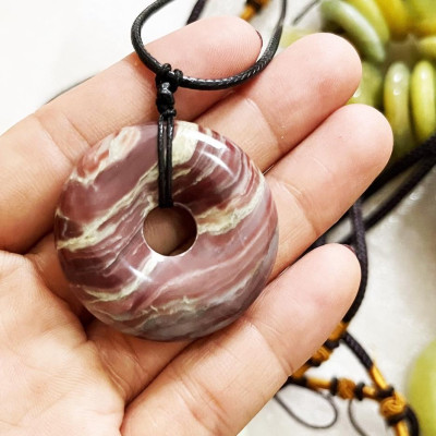 Vòng cổ đồng điếu ngọc thật có dây đeo size nhiều size nhiều màu ngọc thật của Việt Nam