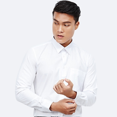 Áo sơ mi trắng Nano dài tay Novelty Regular fit 02