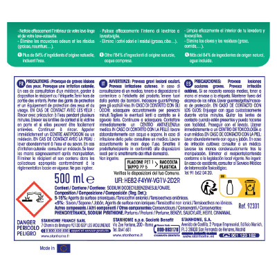 Dung dịch vệ sinh lồng giặt, máy rửa chén Stanhome Machine Booster nguyên liệu tự nhiên 500ml