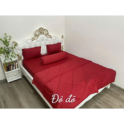 Bộ chăn drap gối thun Hàn Quốc loại 1 có mền 5 món ( 1 drap + 1 chăn chần bông + 3 áo gối) HOẶC mền lẻ