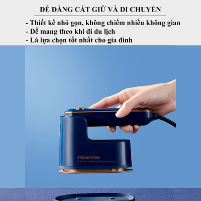 Bàn là hơi nước cầm tay mini SOKANY - SK3069B công suất 1200W ủi được cả khô cả hơi nước - Hàng chính hãng