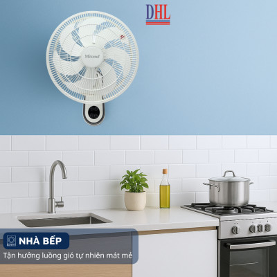 Quạt treo tường FTT-60AEC-D39W có remote, công suất 60W, hẹn giờ thông minh lên đến 12 tiếng - hàng chính hãng Bảo hành 2 năm