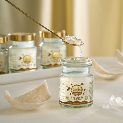 Combo 10 tặng 1 Yến Hũ Chưng Sẵn Đường Phèn Yến Sào Hoàng Kim- 1.5g Yến Sào, Chuẩn OCOP 4 Sao 70ml