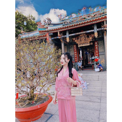 ĐỒ LAM ĐI CHÙA Mẫu Lụa Hoa Gen