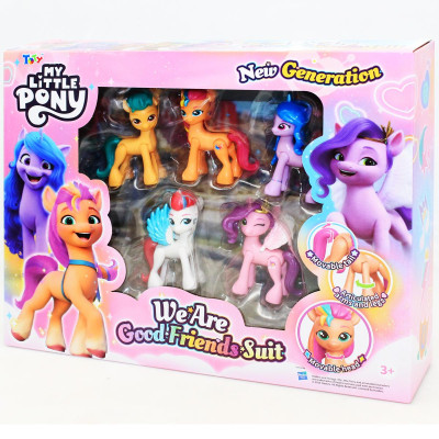 Bộ 5 Đồ Chơi Mô Hình My Little Pony - We Are Good Friends - Suit - ToTy DP02 (Mẫu Sản Phẩm Bên Trong Là Ngẫu Nhiên)