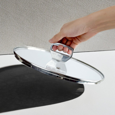 Chảo lẩu inox 316 đúc liền khối Hàn Quốc CIC6620 size 26cm kèm vung kính