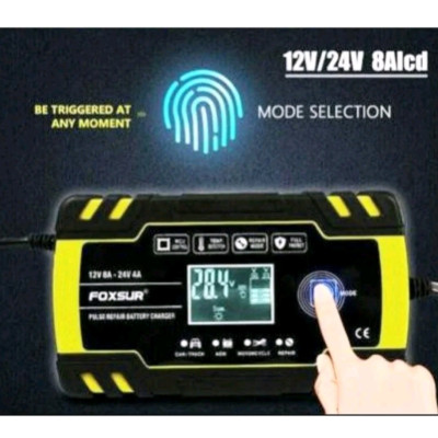 SẠC BÌNH ẮC QUY ĐIỆN TỬ 12V-24V SẠC 150A FOXSUR NHIỀU CHỨC NĂNG SẠC 