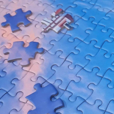 Bộ Tranh Ghép Hình Minh Châu - 60 x 80 cm (1500 Mảnh Ghép) - Santorini, Greece