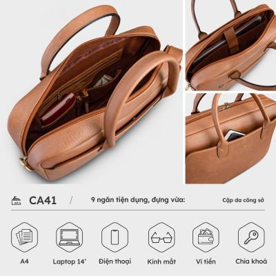 Cặp Công Sở Lata ( Thời trang nam basic - Cặp da CA41 )