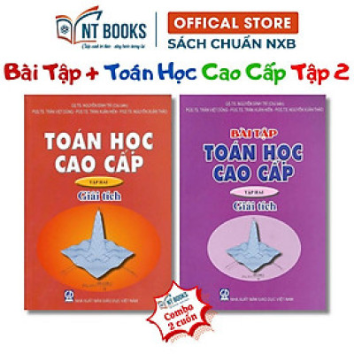 Sách - Combo Toán Học Cao Cấp - Bài Tập Toán Học Cao Cấp - Tập 2 (Giải Tích) - KHỔ TO - HV