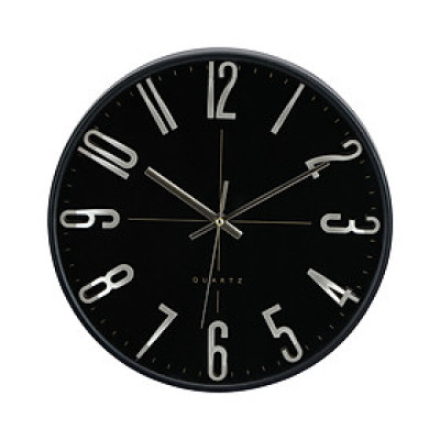 Đồng Hồ Treo Tường Nhựa RIGHTTIME Màu Đen W30.5xD4.1xH30.5 Cm|Index Living Mall|Nội Thất Thái Lan