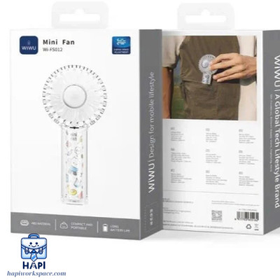 Quạt cầm tay hàng chính hãng WiWU Mini Fan Wi-FS012: Siêu nhỏ gọn, kiểu dáng dễ thương, có LED trang trí