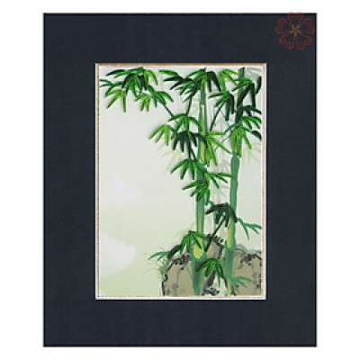 Tranh Quilling Nghệ Thuật - Cây Tre Việt Nam size 20x25cm .