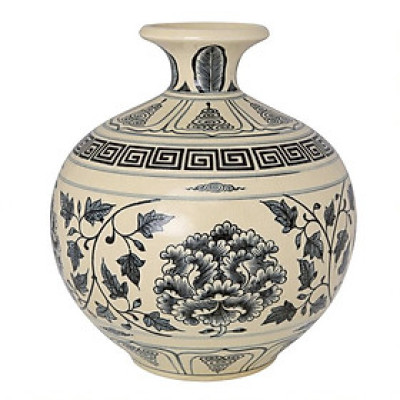 Bình Giọt ngọc truyền thống Gốm Chu Đậu (S6) - Kích thước F15 x H19 cm