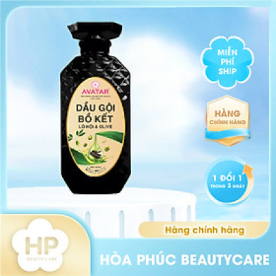 Dầu Gội Phục Hồi Tóc Suôn Mượt Avatar Bồ Kết Lô Hội Và Olive 600mL