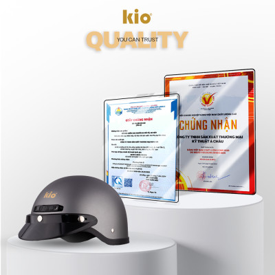 Mũ Bảo Hiểm Nửa Đầu Kio SafeStyle Metro KN05, Lưỡi Trai Che Nắng, Đệm Tai Tháo Rời, Lót Kháng Khuẩn