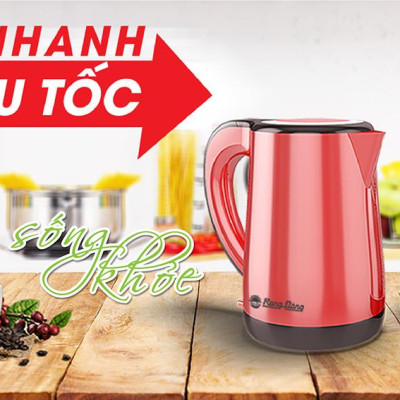Ấm điện siêu tốc 1,8 lít Rạng Đông chính hãng model RD-AST18ST1 màu ngẫu nhiên