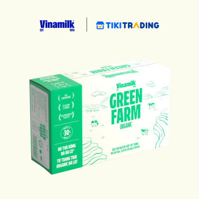 Thùng 48 hộp Sữa Tươi Tiệt Trùng Vinamilk Green Farm Organic 180ml