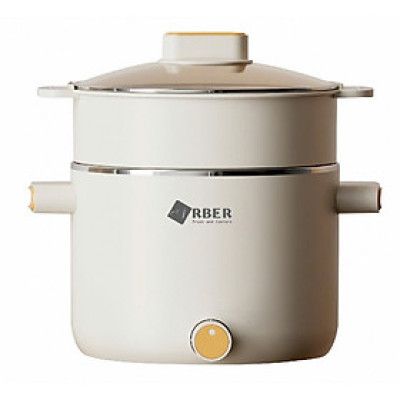 Nồi lẩu mini kèm xưng hấp Arber DN06 màu trắng Hàng chính hãng