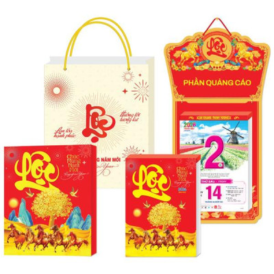 Lịch Bloc Siêu Cực Đại 2026 - Sắc Màu Thế Giới - Hạnh Phúc - Đại Việt Á DVA04B - Chữ Lộc