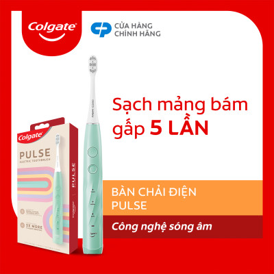 Bàn chải điện Colgate PULSE công nghệ sóng âm, sạch mảng bám gấp 5 lần, pin 60 ngày