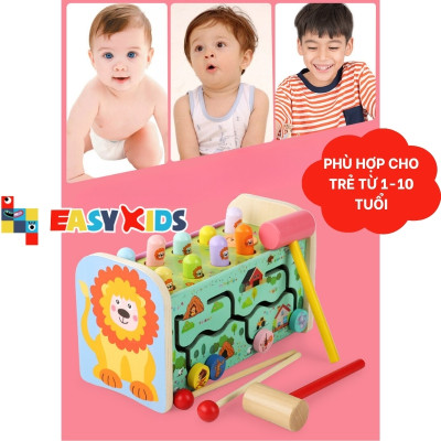 Đồ Chơi Đập Chuột Cho Bé Có Đàn Gõ Nhạc Hình Sư Tử, Đồ Chơi Giáo Dục Đa Năng Montessori