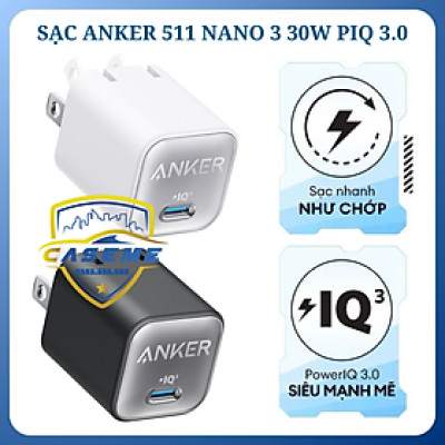 Củ Sạc nhanh An ker 511 Nano 3 30W A2147 USB C PD GaN - Hàng Chính Hãng