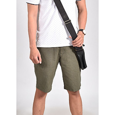 Quần Short Khaki Nam Hoa Văn Sọc Novelty NSKMHSNCTR1811830