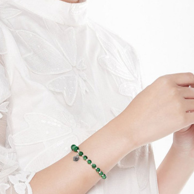 Vòng Đá Cẩm Thạch Sơn Thuỷ Phối Charm Ngọc Quý Gemstones VT40