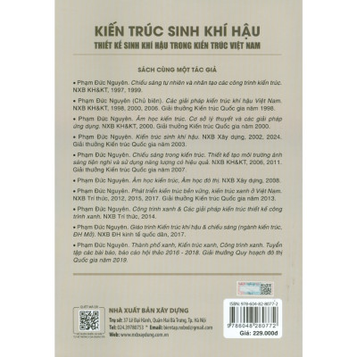 Sách - Kiến Trúc Sinh Khí Hậu - Thiết Kế Sinh Khí Hậu Trong Kiến Trúc Việt Nam