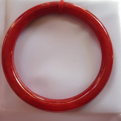 Vòng Cẩm Thạch đỏ đẹp đậm đều bóng xinh quá ni 54mm x cọng 7mm Vòng  chuẩn hợp nữ mạng hỏa mạng thổ 53kg- 60kg đeo đẹp tay may mắn tốt sức khỏe công việc rực rỡ tài lộc ạ Món quà tặng ý nghĩa dành cho Mẹ chính mình & người thân ạ