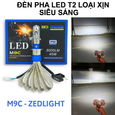 Đèn Pha LED Bi Cầu T2 – Ánh Sáng Chuẩn, Cắm Zắc Không Cần Độ Chế, Dễ Lắp Mọi Xe