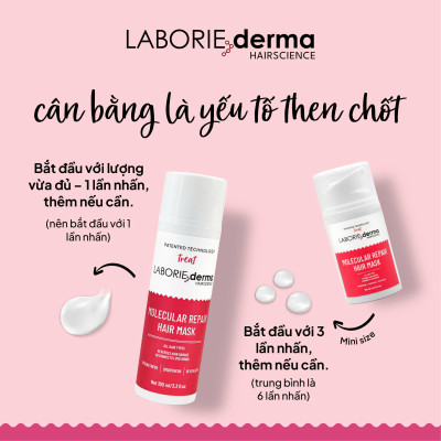 Mặt nạ phục hồi dành cho tóc hư tổn LABORIE derma Molecular Repair Hair Mask 100ml